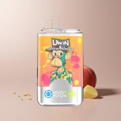 Uwin Crystal Twins 40000 Peach Mango Pineapple Dual Flavor Red Bull