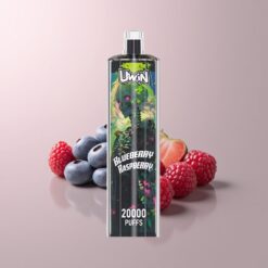 Uwin Shisha Hookah Crystal 20000 Puffs Blueberry Raspberry Mesh Coil